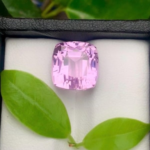 Pink Kunzite Gemstone: 11.20 Carat Cushion Cut Crystal from Afghanistan