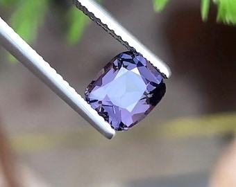 Pietra preziosa naturale di spinello viola, taglio brillante a cuscino, 1,75 carati