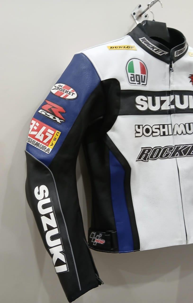 Handmade Suzuki GSX-R Racing Leather Jacket, Yoshimura Moto