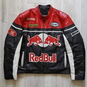 Red Bull Racing Leather Jacket - Etsy