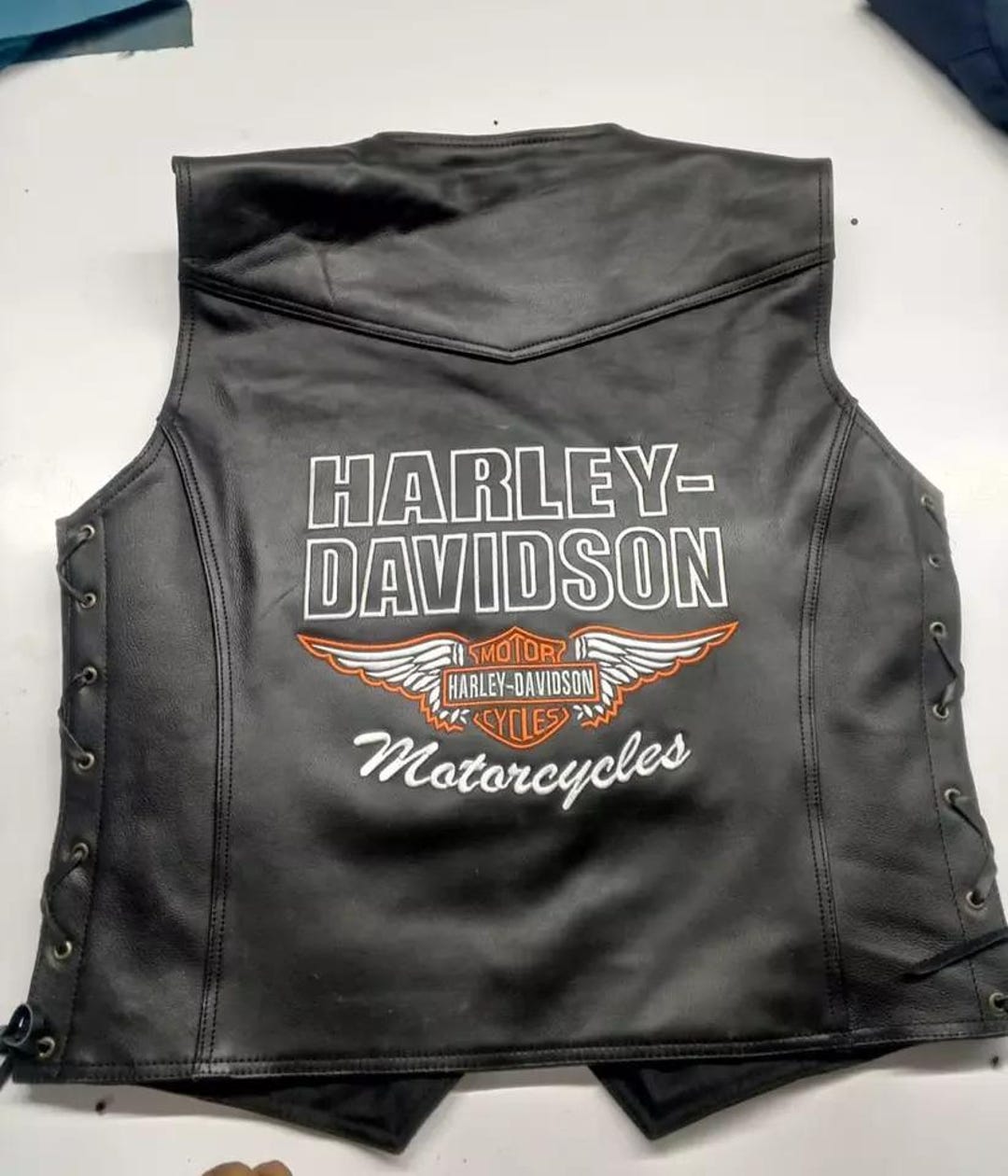 Harley-Davidson Men's Bremen Black Leather Biker Vest main image 1