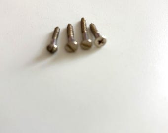 Vintage Slotted Flat Head Wood Screws, Carpenter Stock Iron Hardware Craft Supply