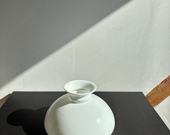 Pantalla de lámpara vintage de cristal blanco lechoso / Globo de luz de techo de mediados de siglo