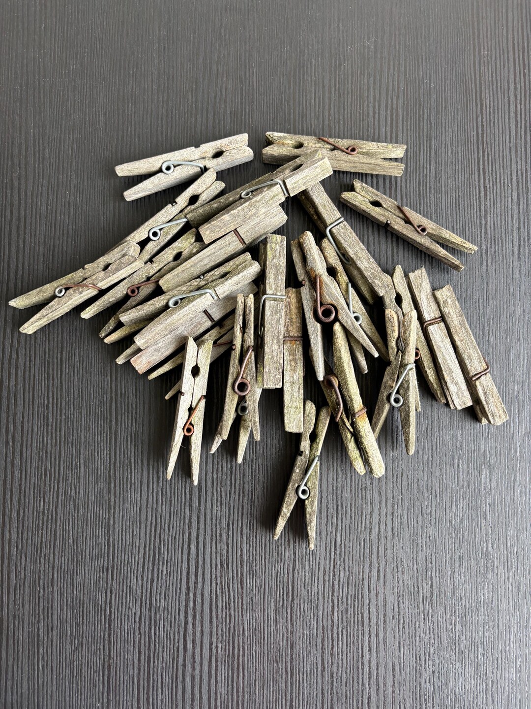 Vintage Wood Clothespins, Rustic Farmhouse Decor, Primitive Laundry ...
