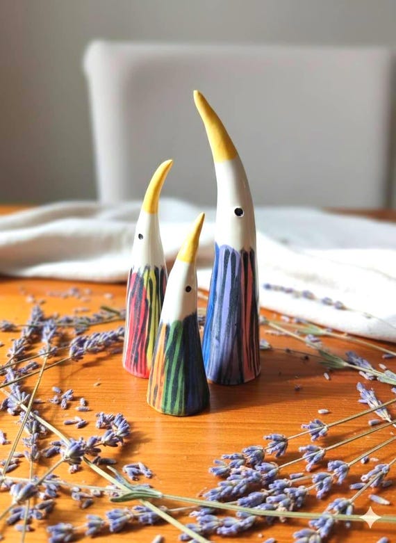 Splashwing Handmade Ceramic Bird Ornamental Figure
