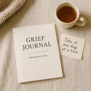 Grief Therapy Journal Printable | Guided Grief Workbook for Loss & Healing | Self-Reflection, Daily Prompts, Rituals