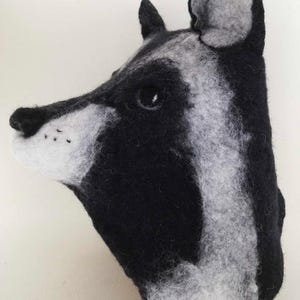 Felt raccoon hat felted from natural wool, Good mood hat, Hat for fun leisure time, Hat for sauna, Festival, Cosplay