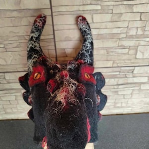 Felt dragon hat felted from natural wool, Good mood hat, Hat for fun leisure time, Hat for sauna, Festival, Cosplay