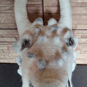 Felt dragon hat felted from natural wool, Good mood hat, Hat for fun leisure time, Hat for sauna, Festival, Cosplay