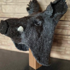 Filtgrishatt tovad av naturlig ull, Hatt för gott humör, Hatt för rolig fritid, Hatt för bastu, Festival, Cosplay