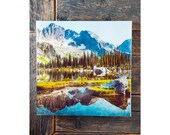 14x14 Signature Farm Wood Series Glossy Resin Metallic Photo Block Signature Series - Drinnon Range British Columbia Landscape Canada Summer
