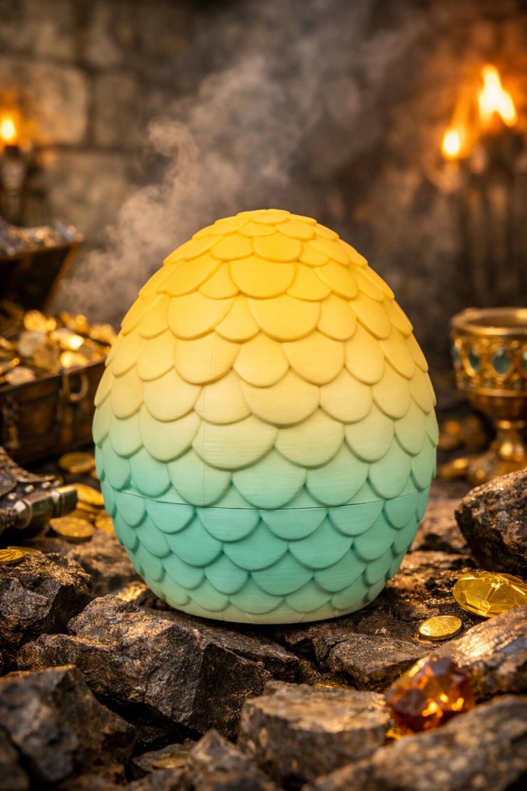 Fantasy Ink Container Scaly Dragon Egg Container – Fantasy Storage Egg With Lid (42 Colours ...