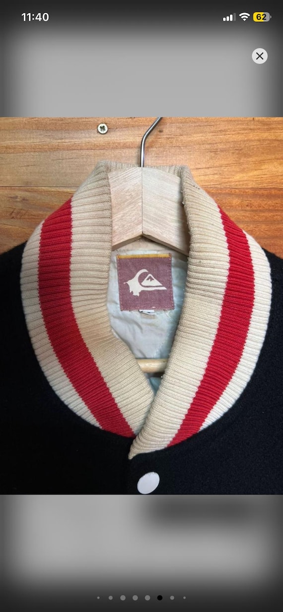 Quicksilver Wool Leather Varsity Jacket - image 7