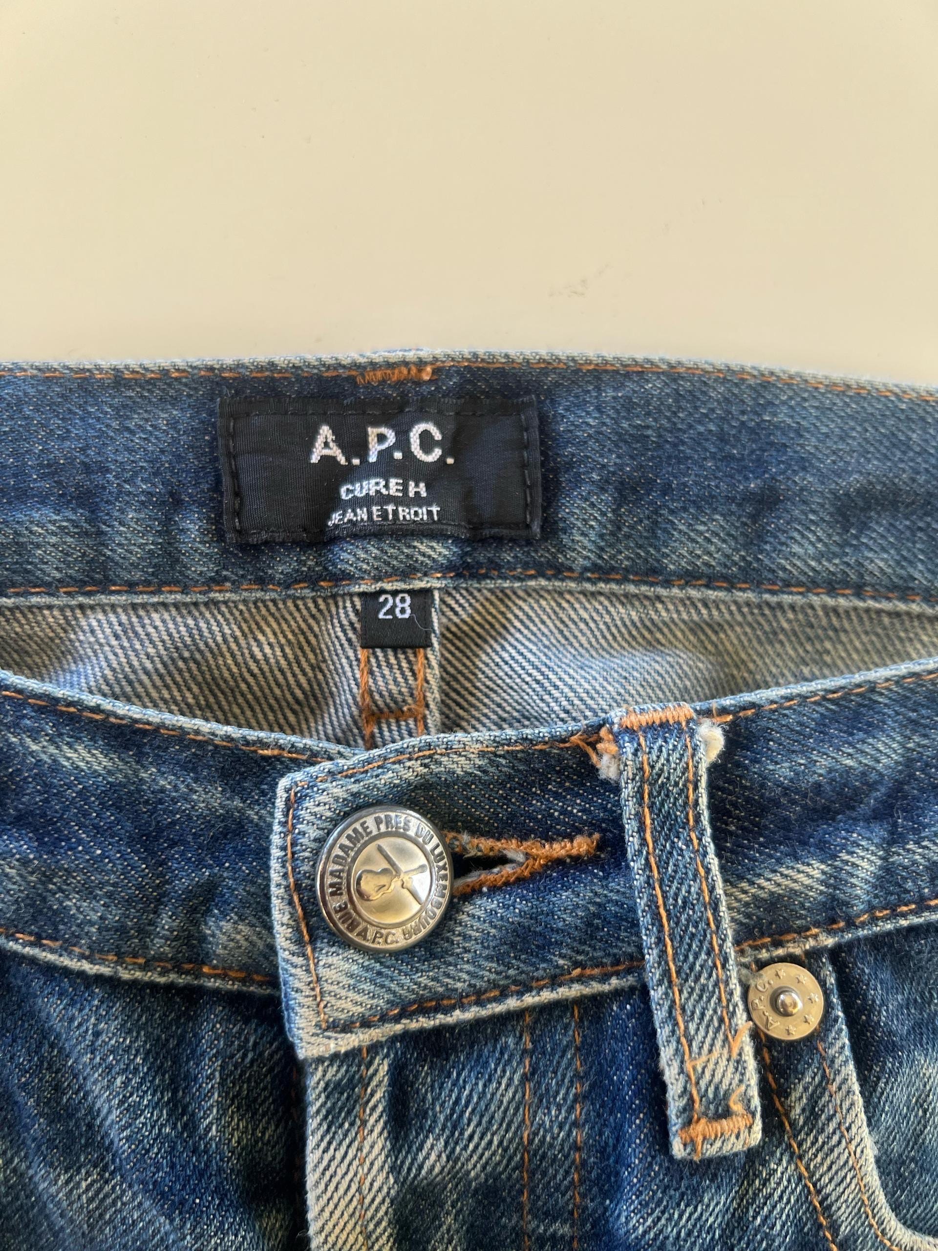 Vintage APC Distressed Denim Jeans Size 27” - Etsy