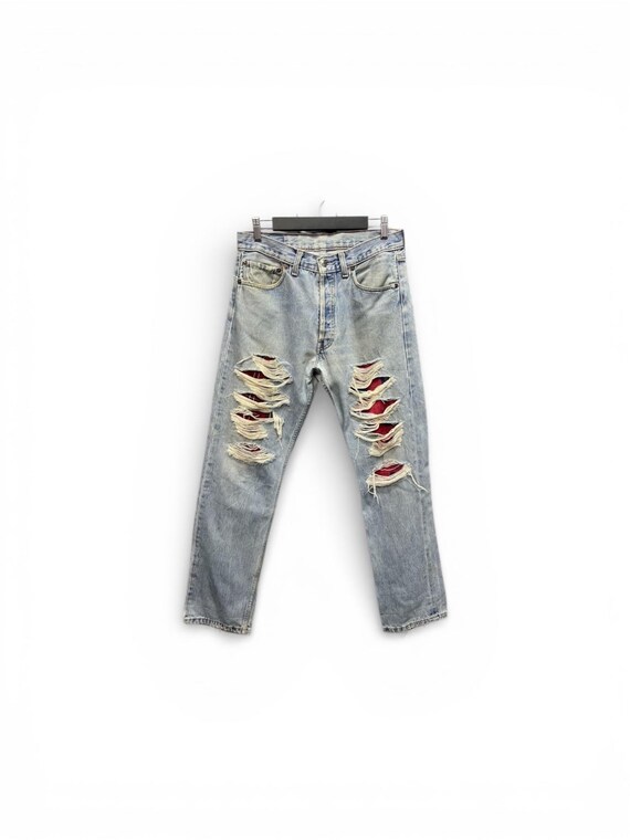 Vintage Levis Strauss Distressed Denim Jeans Waist 32”