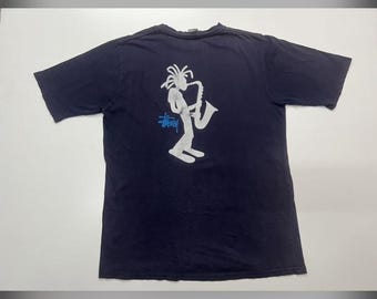 Vintage 90s Stussy Outdoor Skateboard Men's Cotton T-shirt Jazz