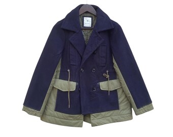 Bittoko Peacoat Jacket Hybrid Wool And Polyester