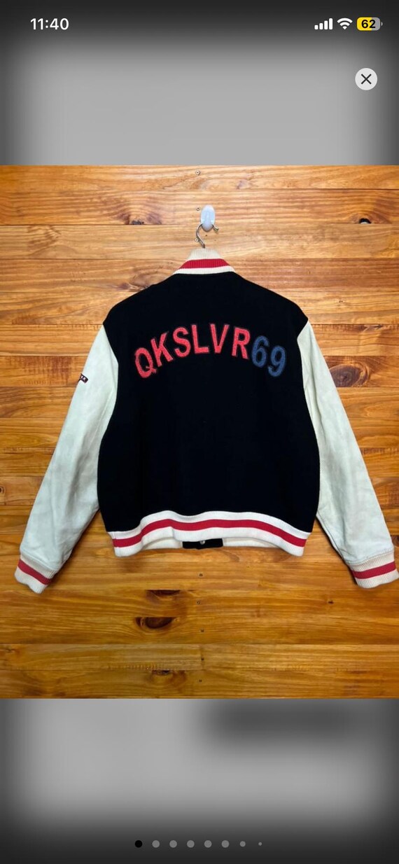 Quicksilver Wool Leather Varsity Jacket - image 1