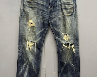 Vintage Edwin Blue Trip 503 Jeans Distressed  Waist 36”