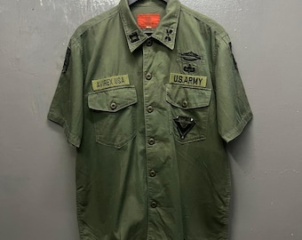 Camisas vintage de uniforme de oficial de Avirex