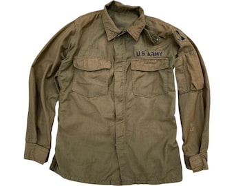 Military Army Vietnam War Era Issued “OG-106 Shirt, Hot Weather