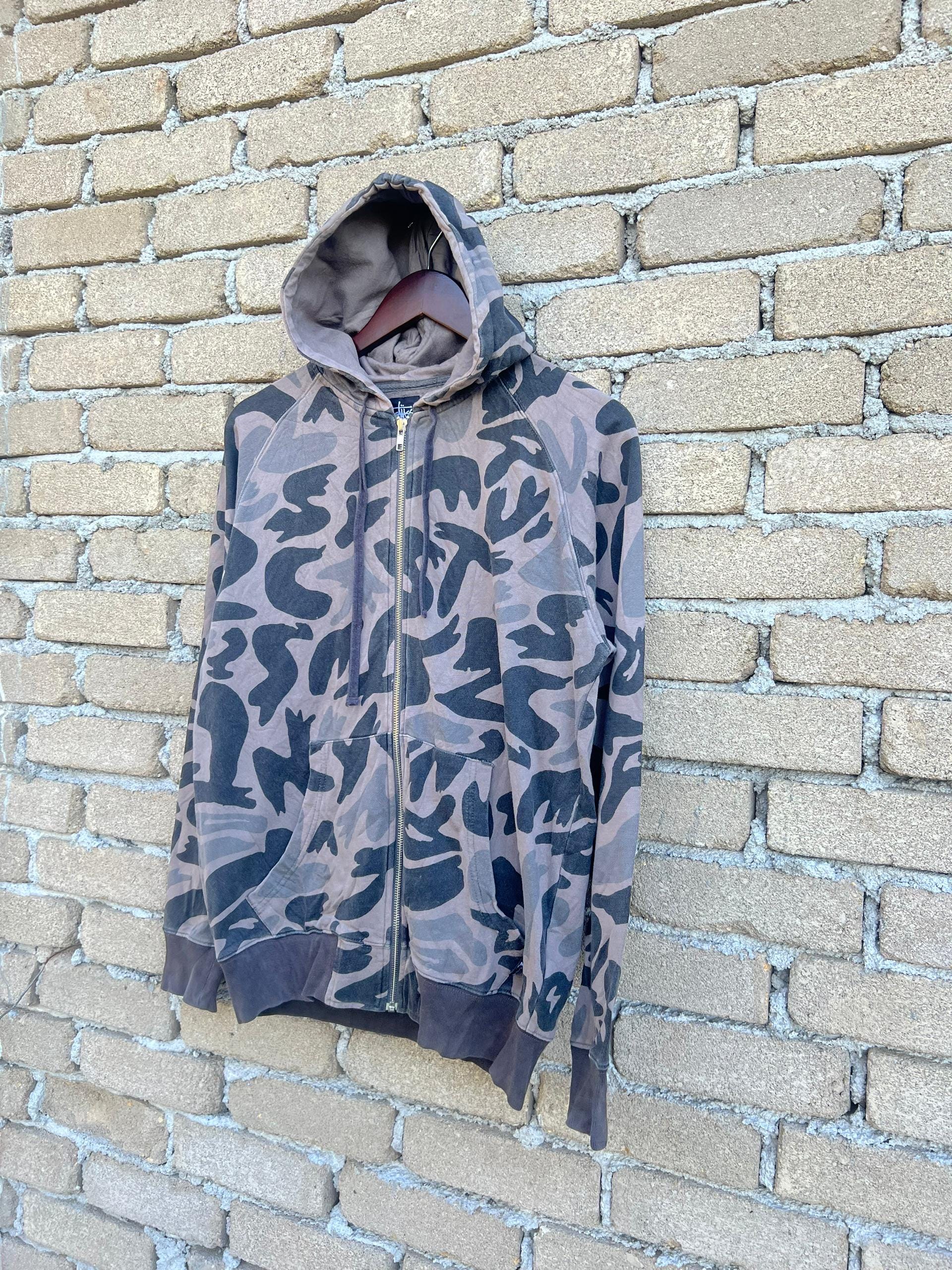 Stussy Crown Fullprint Stussy Zipper Hoodie - Etsy