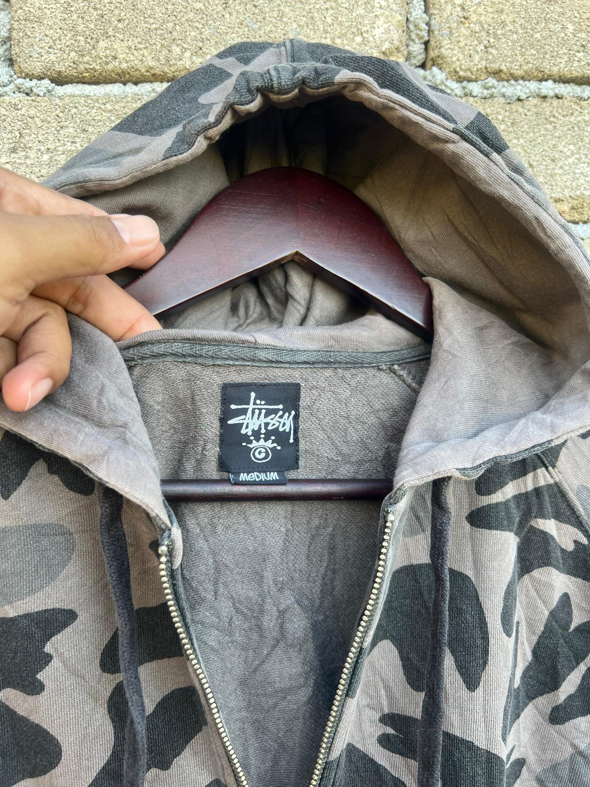 Stussy Crown Fullprint Stussy Zipper Hoodie - Etsy