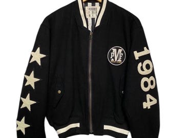 Vintage Person For Men Wool Bomber Jacket
