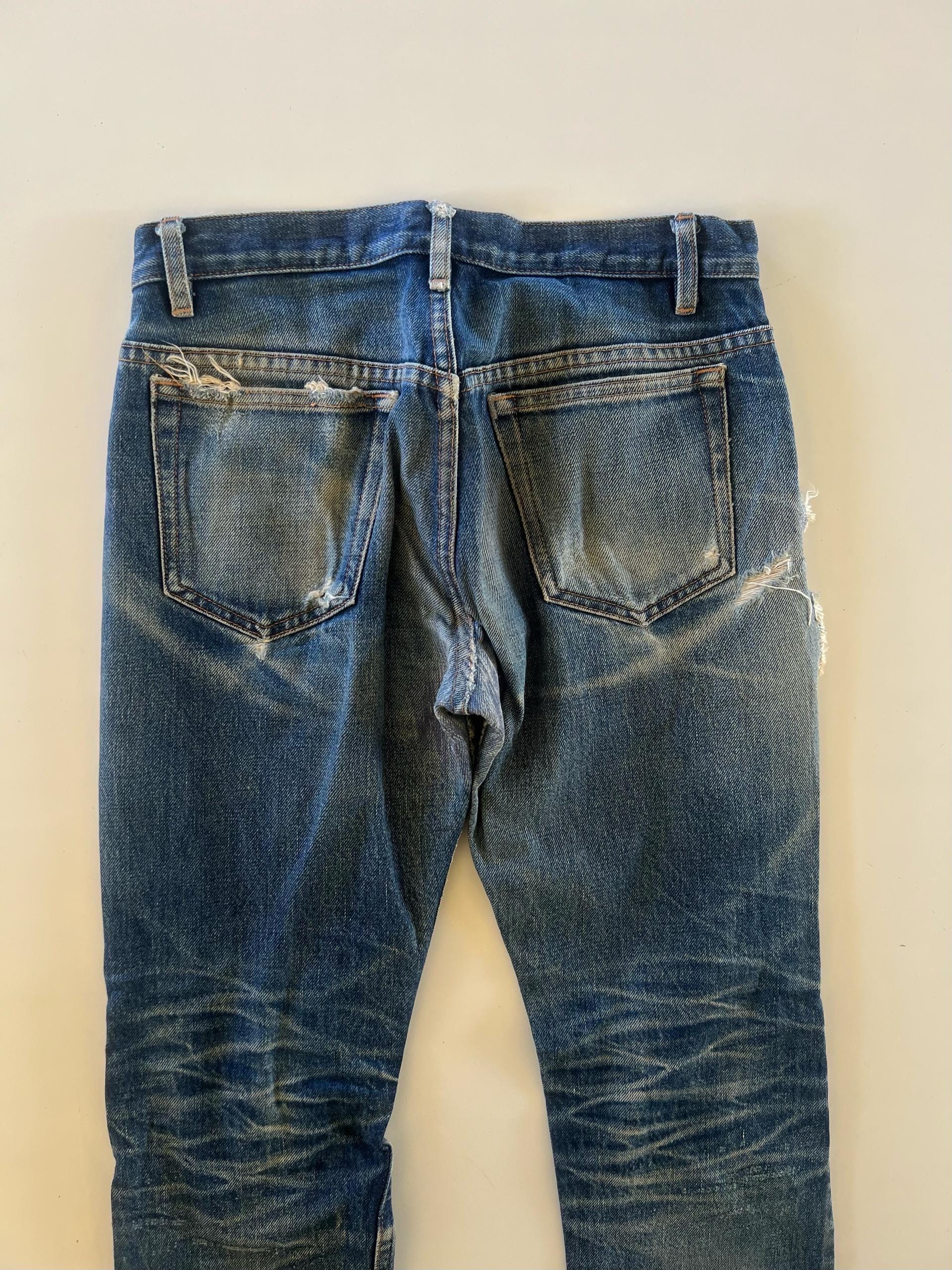 Vintage APC Distressed Denim Jeans Size 27” - Etsy