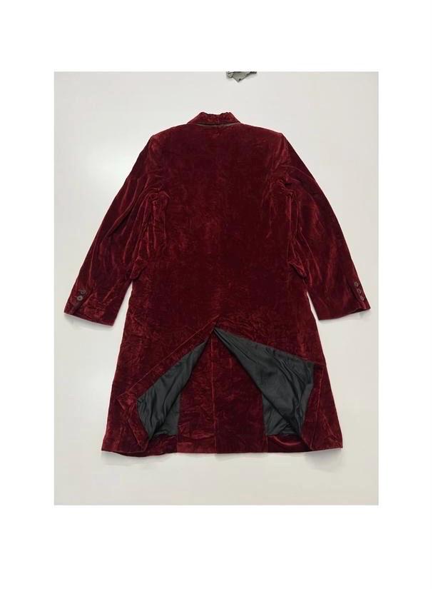 APC Rue de Fleurus Paris ベルベット ロング コート レディース 
