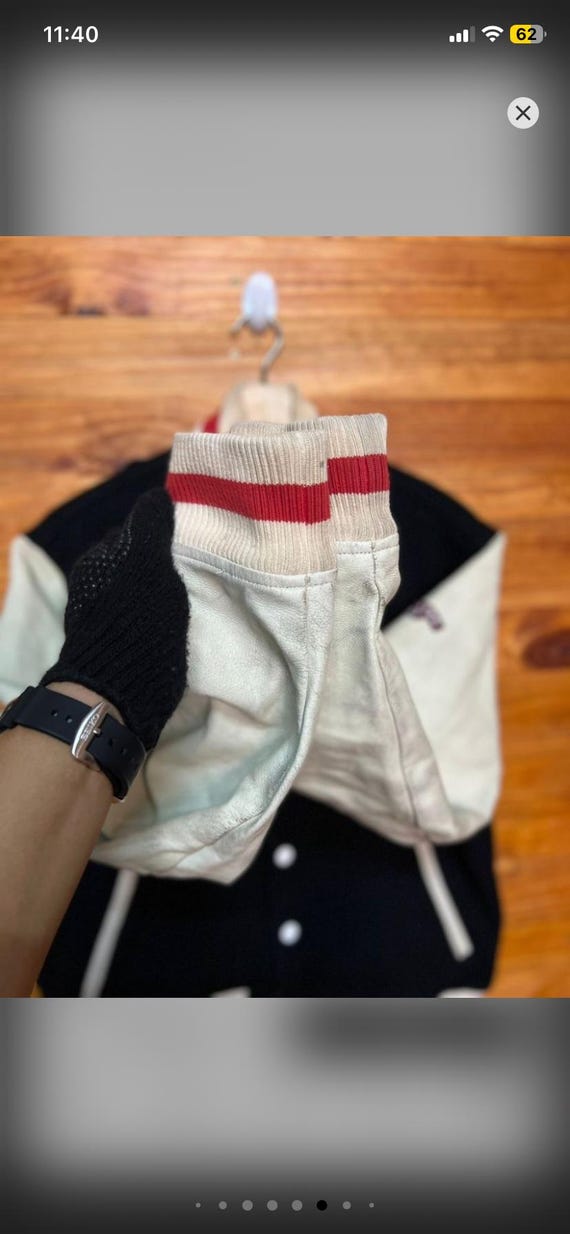 Quicksilver Wool Leather Varsity Jacket - image 4