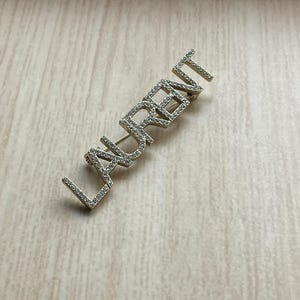 Rare Vintage Gift Brooch Yves Saint Laurent Gold Tone With Stones Good Condition