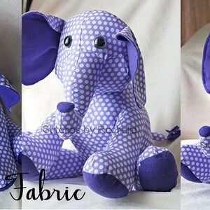 CUSTOM Stuffed Memory Elephant Stuffed Elephant Toys Stuffed Animals Memory Elephant image 10