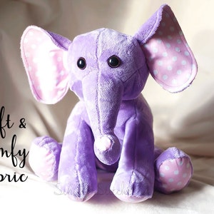 CUSTOM Stuffed Memory Elephant Stuffed Elephant Toys Stuffed Animals Memory Elephant image 4