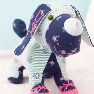 CUSTOM Doug the Stuffed Dog Stuffed Memory Dog Memory Animal Stuffed Animal Stuffed Dog Softie Stuffed Puppy Dog image 4