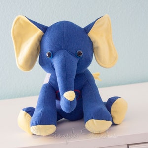 CUSTOM Stuffed Memory Elephant Stuffed Elephant Toys Stuffed Animals Memory Elephant image 9