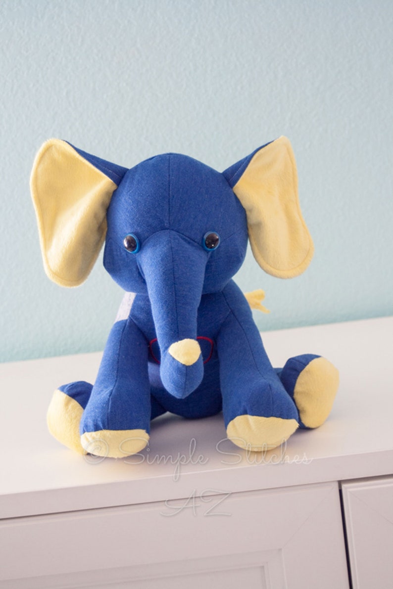 CUSTOM Stuffed Memory Elephant Stuffed Elephant Toys Stuffed Animals Memory Elephant image 9