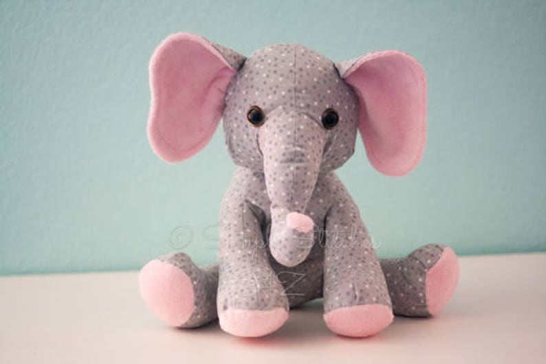 CUSTOM Stuffed Memory Elephant Stuffed Elephant Toys Stuffed Animals Memory Elephant image 3