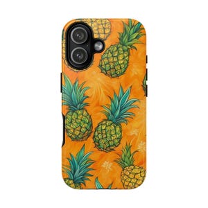 Tropical Pineapple Phone Case – Fun Fruit Art Tough Protective Cover iPhone Samsung Pixel