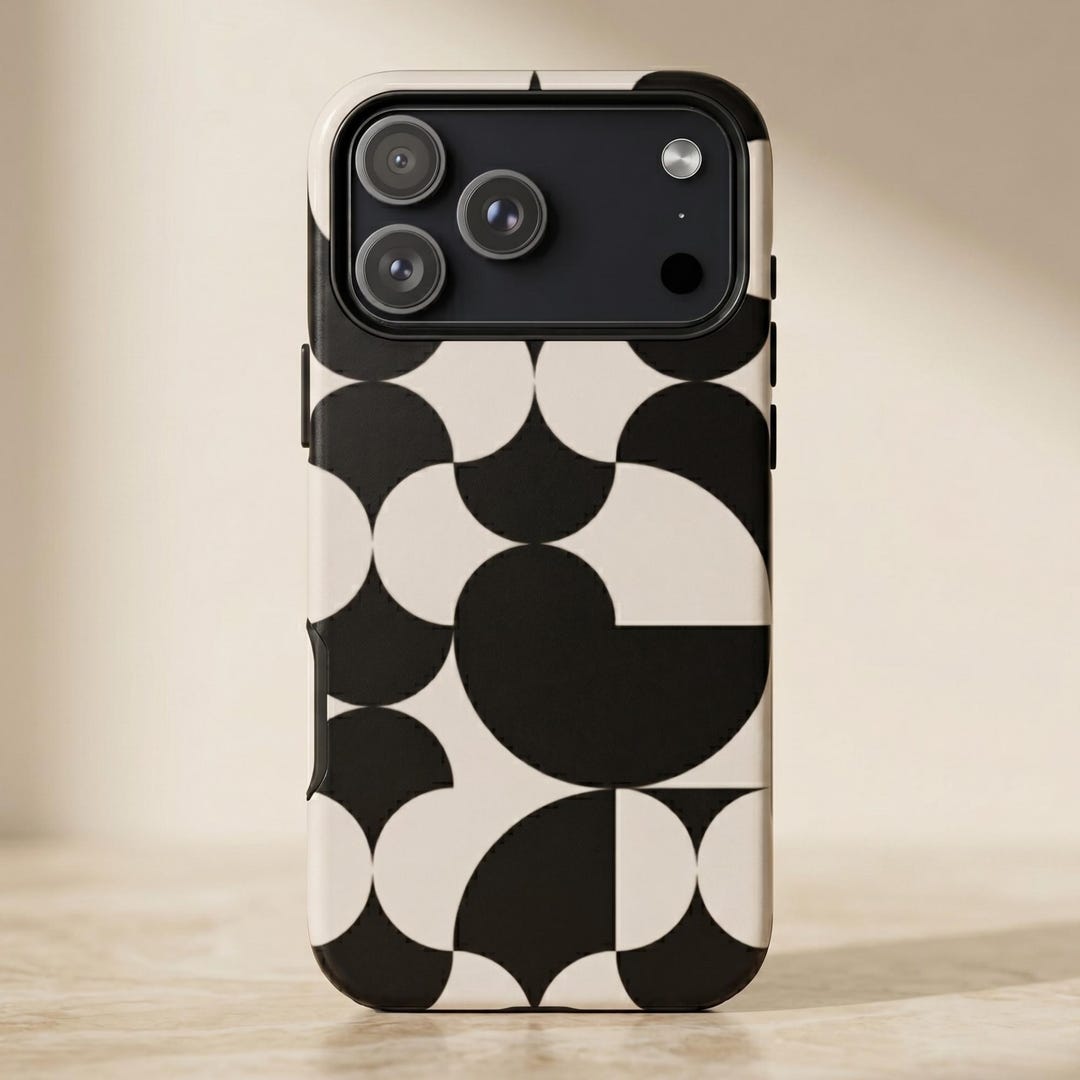 Mid Century Geometric Phone Case Abstract Pattern Minimal Modern ...