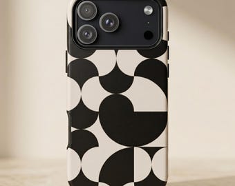 Mid Century Geometric Phone Case Abstract Pattern Minimal Modern Protective iPhone Samsung Pixel