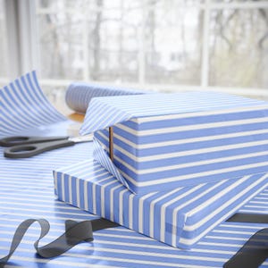 Old Money, Gift wrap for any occasion, classic blue and white striped wrapping paper, elegant gift wrap, timeless stripe design, stylish