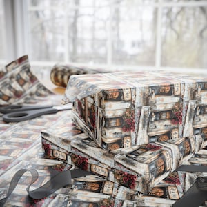 Paris Cafe Gift Wrap: Vintage French Theme, Romantic Anniversary