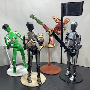 Dummy 13 Action Figure, Large Size, Fully Articulated, Custom Colors, Frame and Armor Options, Base Included, Accessory Pack and More!