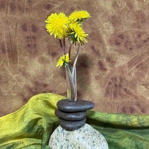Bud Vases of Rock. Set of 3. Clearance Sale. Wedding Decor. No specific vase will be sent. image 2