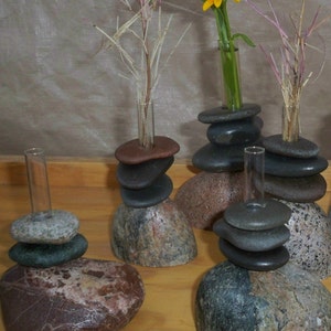 Bud Vases of Rock. Set of 3. Clearance Sale. Wedding Decor. No specific vase will be sent. image 7