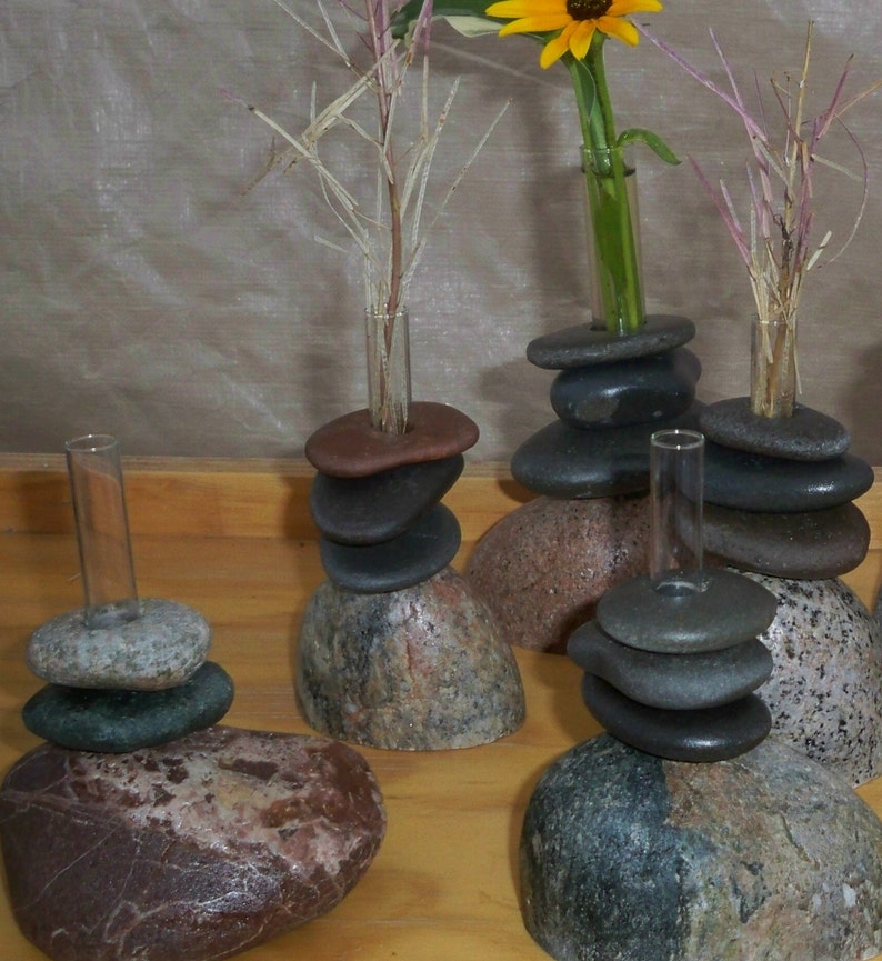 Bud Vases of Rock. Set of 3. Clearance Sale. Wedding Decor. No specific vase will be sent. image 7