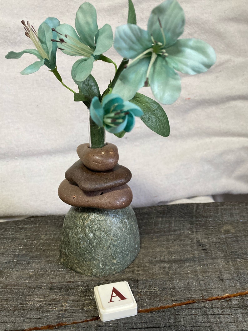 Bud Vase of Lake Superior Rock OR Rock and Driftwood Select a Specific Vase image 7