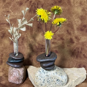 Bud Vases of Rock. Set of 3. Clearance Sale. Wedding Decor. No specific vase will be sent. image 4