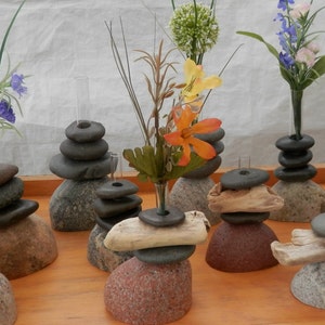 Bud Vases of Rock. Set of 3. Clearance Sale. Wedding Decor. No specific vase will be sent. image 8